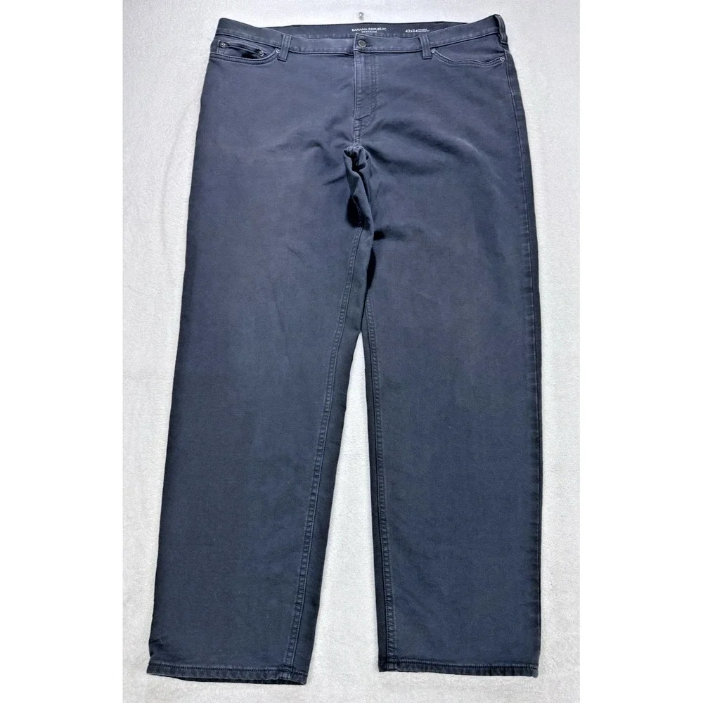 Banana Republic Traveler Pants Men 42x34 Gray Athletic‎ Tapered Fit
